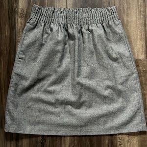 J Crew Factory wool mini skirt with side pockets and elastic waist